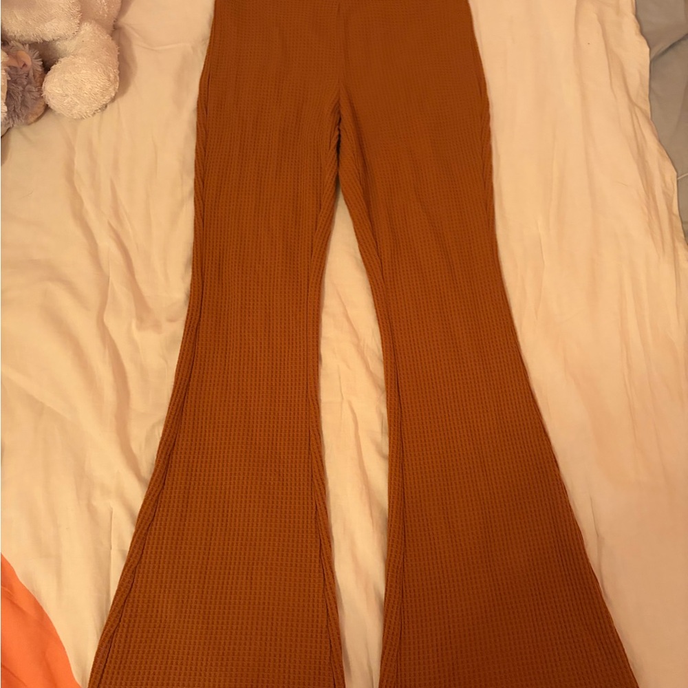 Aerie Warm Orange Knit Pants